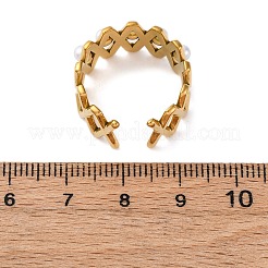 Stainless Steel Adjustable Cuff Rings for Women&nbsp;LS-RJEW-B126-02G