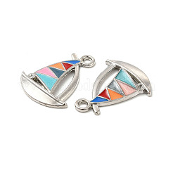Alloy Enamel Pendant Rhinestone Settings&nbsp;ENAM-B050-14P-03