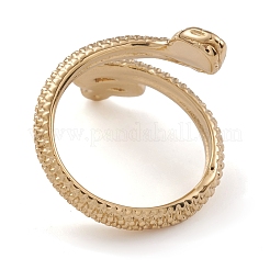 Ion Plating(IP) 304 Stainless Steel Snake Open Cuff Rings for Women&nbsp;RJEW-G285-63G