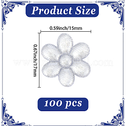 100Pcs Polyester Embroider Thread Iron on/Sew On Patches&nbsp;PATC-GF0001-75B