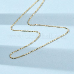 Brass Column Link Chain Necklaces&nbsp;MAK-L045-03G