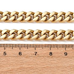 7MM 304 Stainless Steel Cuban Link Chain Necklaces for Unisex&nbsp;NJEW-K295-01A-G