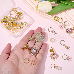 1 Bag Alloy & Plastic DIY Dreadlock Ring Styling Hair Braiding&nbsp;OHAR-BM0001-07