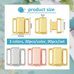 60Pcs 3 Colors Alloy Bikini Clips&nbsp;FIND-FH0016-51