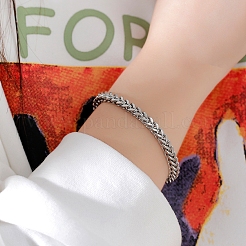 Stainless Steel Card Paper Chains Link Bracelets&nbsp;PW-WGB56CD-01