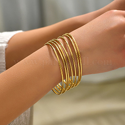 201 Stainless Steel Simple Thin Bangle&nbsp;TF0163
