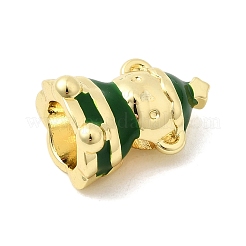 Christmas Brass Enamel Beads&nbsp;KK-L258-02G-01