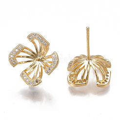 Brass Stud Earring Findings&nbsp;KK-T038-469G