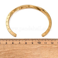 304 Stainless Steel Cuff Bangles for Men Women&nbsp;BJEW-D361-04G