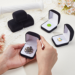 Plastic Cover with Velvet Brooch Packing Boxes&nbsp;VBOX-WH0012-04B
