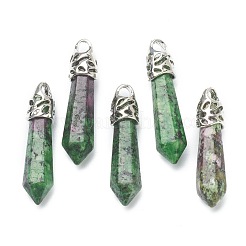 Bullet Natural White Jade Pointed Pendants&nbsp;G-E332-C32