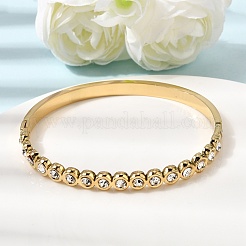 304 Stainless Steel Rhinestone Hinged Bangles for Women&nbsp;BJEW-B168-03D-G