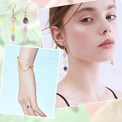 5 Strands 5 Styles Natural Fluorite & Quartz Crystal & Rose Quartz & Amethyst Chip Beads Strands&nbsp;G-YW0002-74