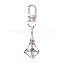 Stainless Steel Macrame Chain Pouch Round Natural Lapis Lazuli & Amethyst & Green Aventurine & Carnelian & Rose Quartz Holder Pendant Decorations&nbsp;HJEW-JM02049