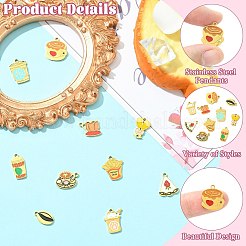 10Pcs 10 Styles 304 Stainless Steel Charms&nbsp;STAS-CJ0003-35