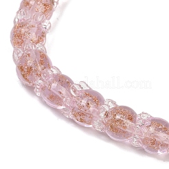 Gold Sand Lampwork Beads Strands&nbsp;LAMP-P069-02A-01