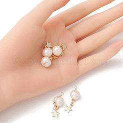 Natural Cultured Freshwater Pearl Copper Wire Wrapped Pendants&nbsp;PALLOY-YW0001-40