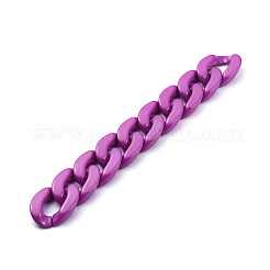 Handmade Opaque Acrylic Curb Chains&nbsp;AJEW-JB00564-03
