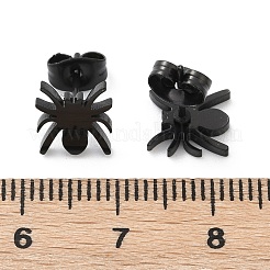 Halloween Spider 304 Stainless Steel Stud Earrings for Women&nbsp;EJEW-B019-01EB