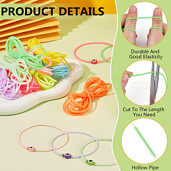 10Pcs 10 Colors Hollow Pipe PVC Tubular Synthetic Rubber Cord&nbsp;DIY-BC00003