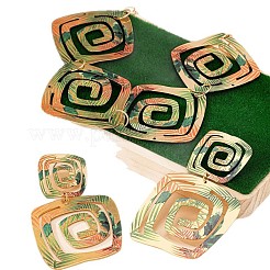 Square Spiral Geometry Alloy Earrings & Necklaces Sets for Women&nbsp;FS-WG25753-01