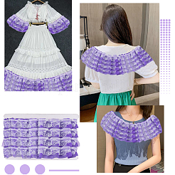 2 Yards Double Layers Polyester Lace Trim&nbsp;OCOR-GF0003-31B