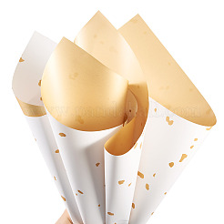 20 Sheets Plastic Gold Foil Flower Bouquets Wrapping Packaging&nbsp;DIY-TAC0025-13A
