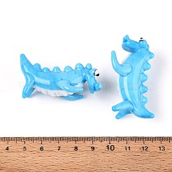 Handmade Lampwork Crocodile Display Decorations&nbsp;LAMP-N028-32B