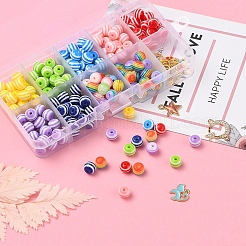 225Pcs Round Resin Beads&nbsp;DIY-YW0002-85
