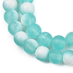 Frosted Crackle Glass Beads&nbsp;X1-GLAA-U001-8mm-M02