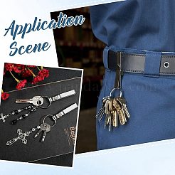 12Pcs Stainless Steel Keychain with Security Belt Clip&nbsp;KEYC-SC0001-17