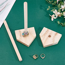 Baseball Wooden Ring Holder&nbsp;ODIS-WH0078-18