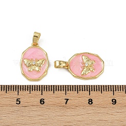 Brass Micro Pave Cubic Zirconia Pendants&nbsp;KK-C093-05G-02