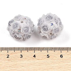 Acrylic Handmade Luminous Polymer Clay Rhinestone Beads&nbsp;CLAY-H003-07E