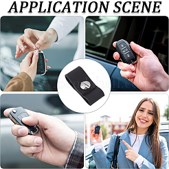 4Pcs Cowhide Leather Keychain with Screw&nbsp;FIND-GF0008-73B-02