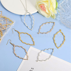 30Pcs 3 Colors Alloy Open Back Bezel Big Pendants&nbsp;FIND-CA0008-43