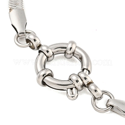 Non-Tarnish 304 Stainless Steel Herringbone Chain Bracelets for Women&nbsp;BJEW-Q344-04P