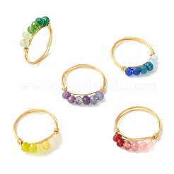 Dyed Natural Malaysia Jade Finger Rings for Women&nbsp;RJEW-JR01108