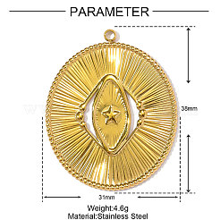 304 Stainless Steel Pendants&nbsp;STAS-OY002-10G