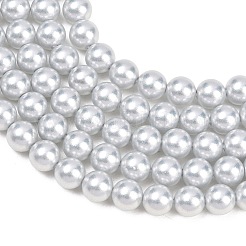 Frosted Glass Pearl Beads Strands&nbsp;GLAA-A044-08A-08