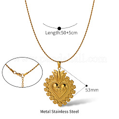 304 Stainless Steel Sacred Heart Pendant Necklaces for Women&nbsp;WGF32B1-01