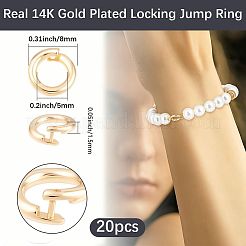20Pcs Brass Open Jump Rings&nbsp;KK-BBC0023-10B