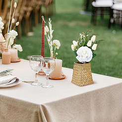 4Pcs 4 Colors Straw Wickerwork Flower Baskets&nbsp;AJEW-WA0004-20