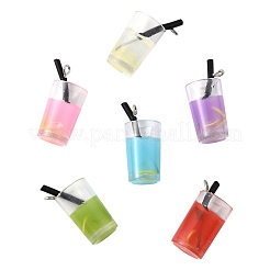 24Pcs 6 Colors Plastic Imitation Drink Pendants&nbsp;CRES-FS0001-27