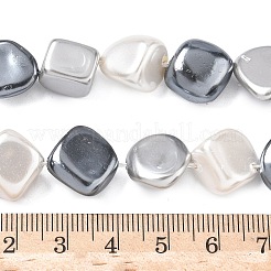 Electroplated Shell Pearl Beads Strands&nbsp;BSHE-D301-02F