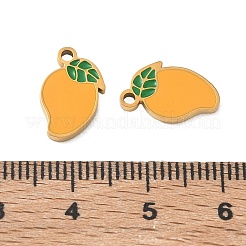 Fruit 304 Stainless Steel Enamel Pendants&nbsp;SA-CBA49D2-11G-06