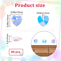 80Pcs Electroplate Glass Charms&nbsp;EGLA-BBC0001-05B
