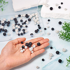 120Pcs 6 Styles Rhinestone Pave Disco Ball Beads&nbsp;RB-TA0001-14