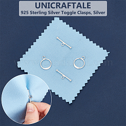 2Pcs 925 Sterling Silver Toggle Clasps&nbsp;STER-UN0001-46