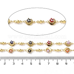 Evil Eyes Theme Brass Enamel Link Chains&nbsp;CHC-Q013-04G